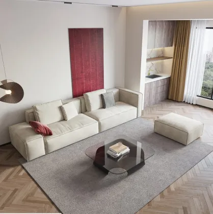 Modern Sofa Fabric for Living Room Sofas and Divani