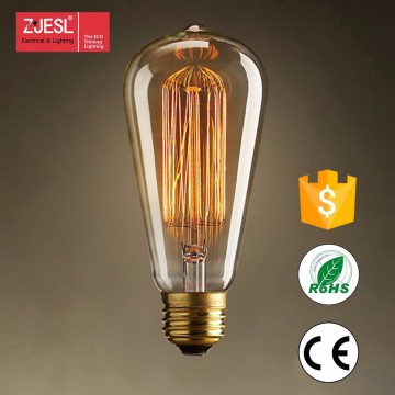 2016 brilliant ST64 e27 decoration antique tungsten halogen lamp