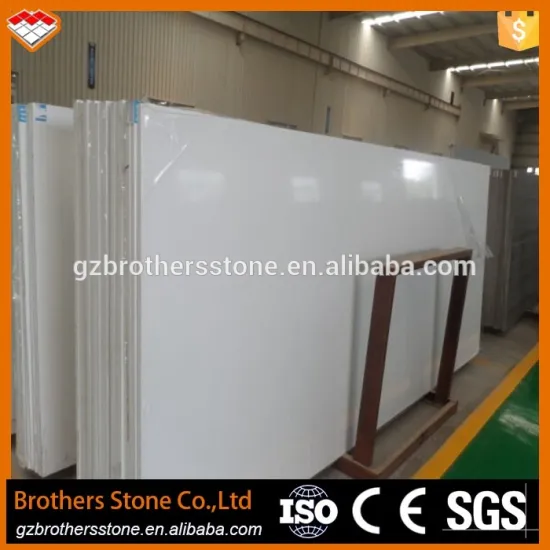 China Supplier Solid Pure White Quartz Stone Artificial Quartz countertops