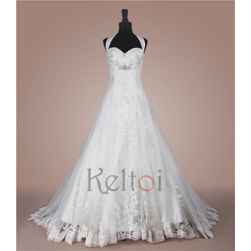 real photo halter see through japanese style bling wedding dresses