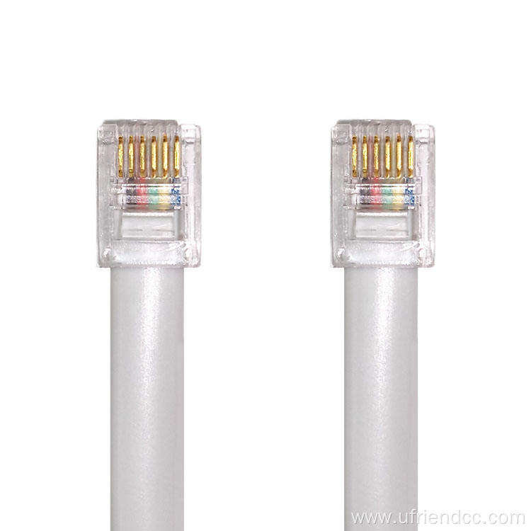 Rj12 To Rj12 6p6c Cable Assembly Flat Awg26