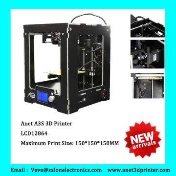 Free 3d printer abs filament 3d printer kit with sigle color lcd screen