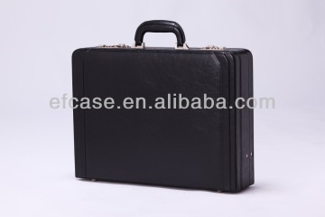 HOT SALE BLACK PU CARRYING LAPTOP CASE,BRIEFCASE WITH COMBINATION LOCKS