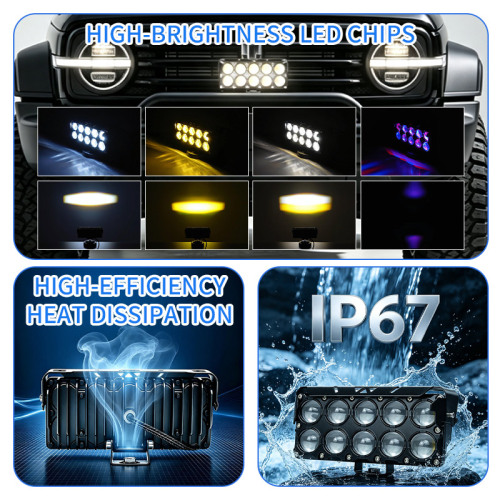 56W 5000lm IP67 10Lens motorcycle car fog lights
