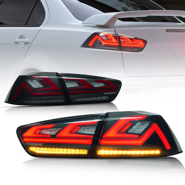 Sepasang unit lampu ekor mobil untuk mitsubishi lancer 2008-2018 LED Sinyal rem Tuning Light Tuning Sistem Lampu Belakang Mobil