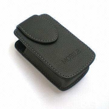 Mobile Phone Cases, Made of Leather or PU with Sewing Design, Available in Various Sizes and Colors