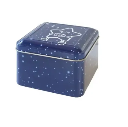 DADI Classic Elegant Square Metal Tea Tin Box