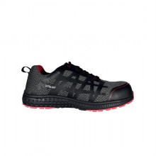 Espaço Black Red Sandwich Mesh Safety Shoes