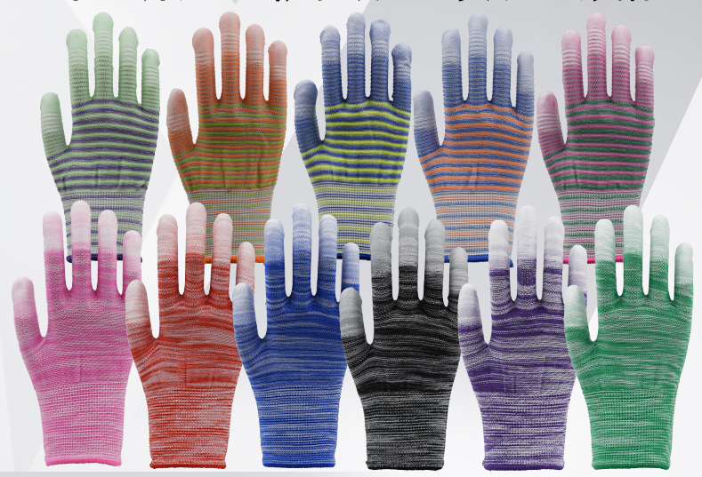 Nylon pu coated finger gloves