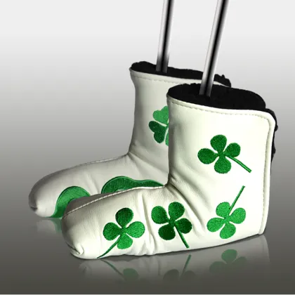 1PCS Shamrock Clover Headcover Golf Putter Head Cover Blade Shamrock Club Heads Clover Headcover Club-Making Products