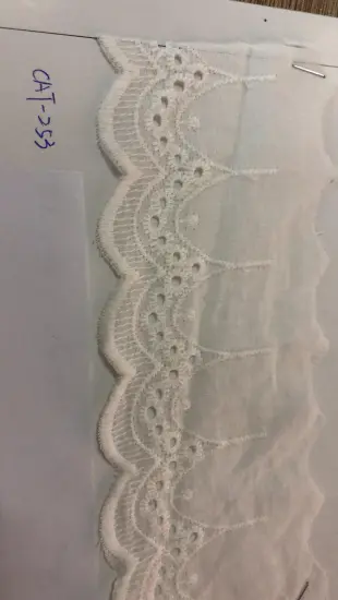 Seven Holes Wave Trims Cotton Embroider Fabric