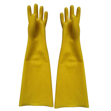 Guanto in PVC giallo rivestito in cotone