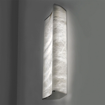 Factory Price Alabaster CURVED Wall Sconce Brass Lamps Modern Luxury Led Lighting for Dining Room