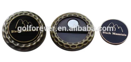 golf magnetic ball marker & golf hat clip