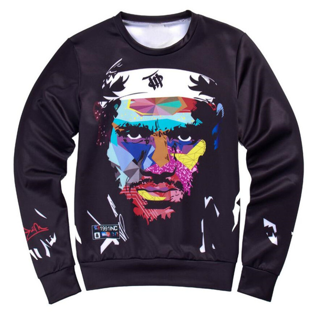 3D design round neck long-sleeve print funny sweatshirts