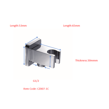 Supporto doccia quadrato in ottone