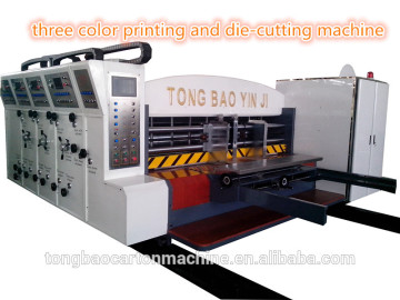 Corrugated paperboard 3 color printer die-cutter machine prices
