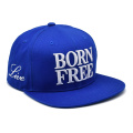 Gorra de béisbol bordada 3D azul real