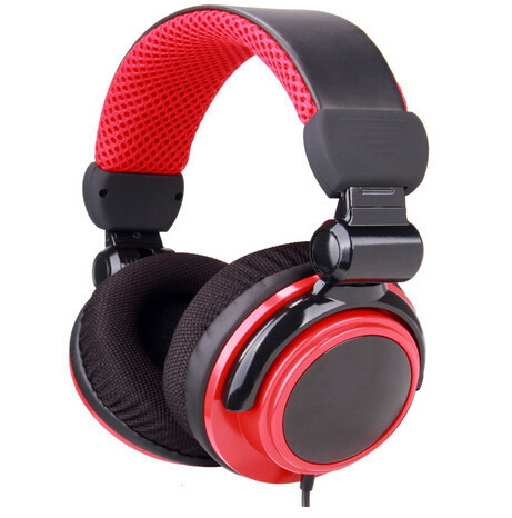 2014 wired red headphones dj headset studio headsets