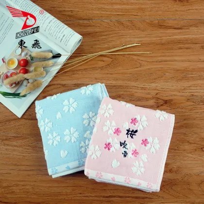 gauze jacquard sakura towel