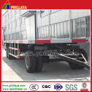 Flatbed Type Double Axles Full Towing Trailer