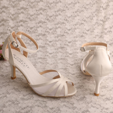 Summer White Heeled Sandals Women Wedding