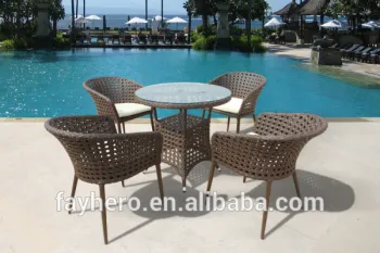 GW3346 Set dining pool rattan furniture made in China