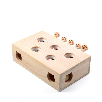 Toys pour animaux de compagnie interactifs: jeux de souris de chat Whack-A-Mole et cinq trous