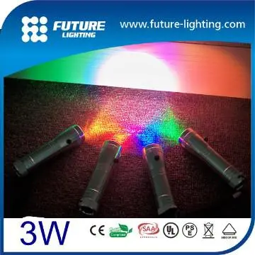 3w  led battery powered cool led flashlights torches