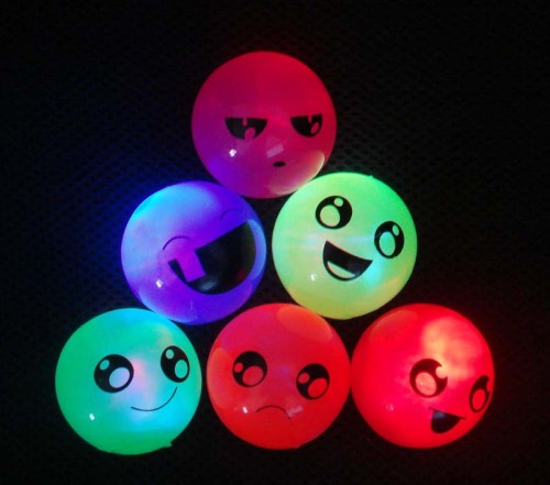 Funny Face Flashing Bounce Balls 55MM