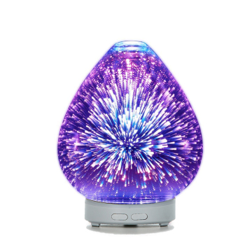 3D Firework Glass Aromatherapy Diffuser - USB Ultrasonic Humidifier with LED Light