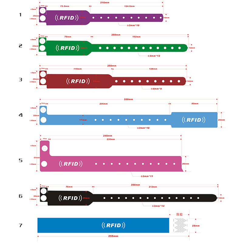 Rfid Paper Wristbands Size