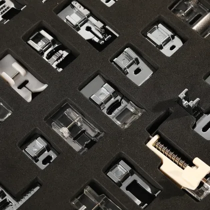 YUK #32 Presser Foot Kit for Domestic Sewing Machines: Includes Braiding, Blind Stitch, and Darning Accessories for Brother, Singer, and Janome Models