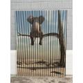 elephant printing acoustic slat wall panel