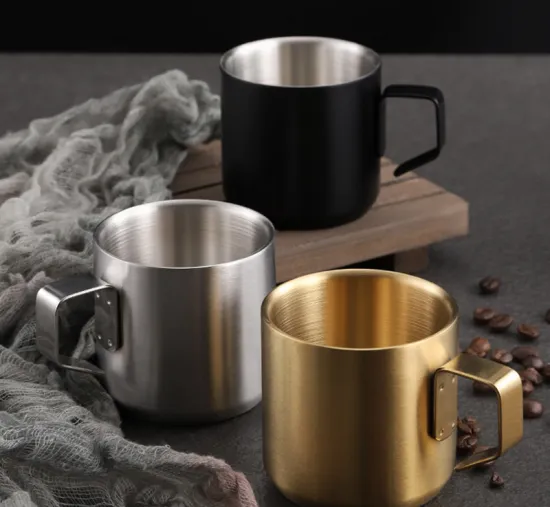 304 Stainless Steel Coffee Mug with Handle - Outdoor Camping Travel Mug for Beverages