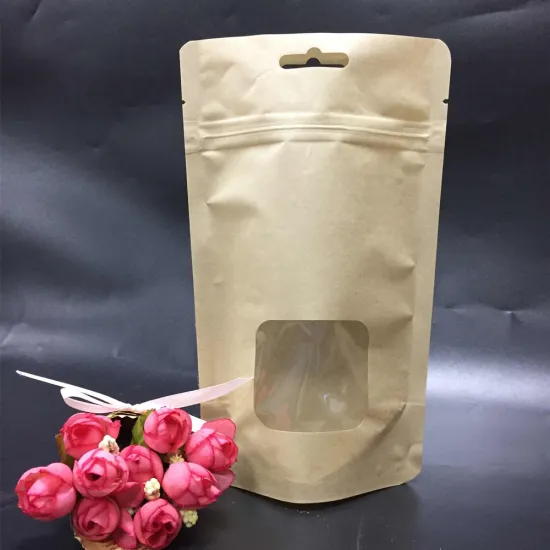 Stand Up Pouch With Square Window