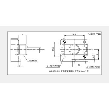 RK168 Series Rotating potentiometer