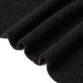 Jet Black Wool Mohair Loop Fleece Knit Fabric