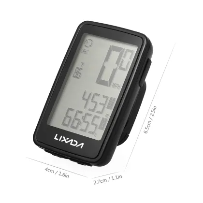 Lixada USB Rechargeable Wireless Bike Cycling Computer with Bicycle Speedometer Odometer Rainproof Bicycle Computer Stopwatch