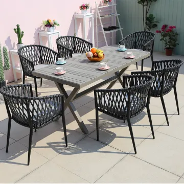 Aluminum Balcony Table and Chair Set for Modern Outdoor Garden Dining
