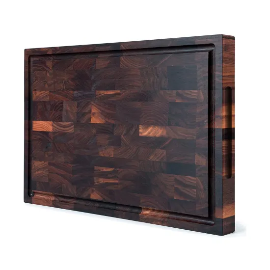 Black Walnut Rustic Cutting Board Bulk Wood With Juice Groove