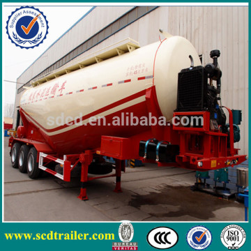 China shandong 3 axle single silo bulk cement truck trailer in Dubai
