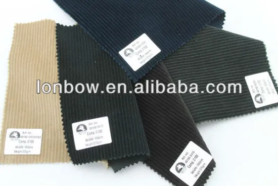 100%cotton Fine quality corduroy fabric