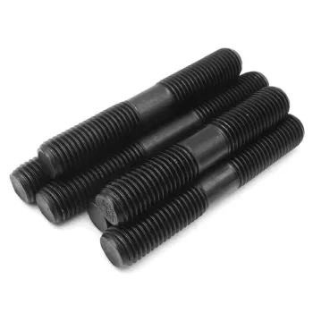 Zinc-plated carbon steel double-threaded stud bolt