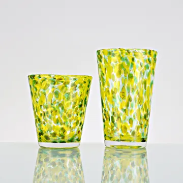 Confetti Rocks design glass tumbler
