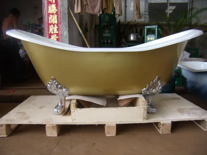 Gold Cast Iron Hot Tub: Luxury Outdoor Spa Solutions