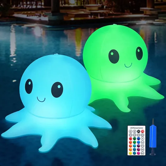 IP68 Waterproof Inflatable Pool Floating Light with Remote Control and 16 RGB Colors