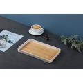 plateau de service rectangulaire en plastique avec impression