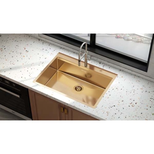 Farmhouse Topmount Single bowl Stainless Steel Handmade sink