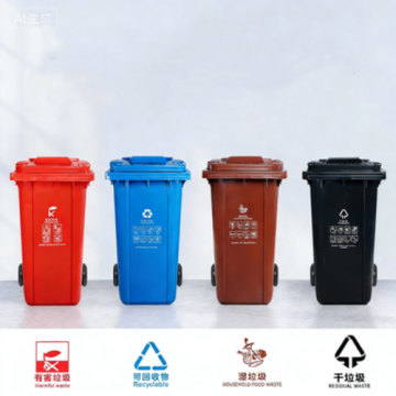Durable 240L Waste Bin for Hotel Mall Outdoor Use